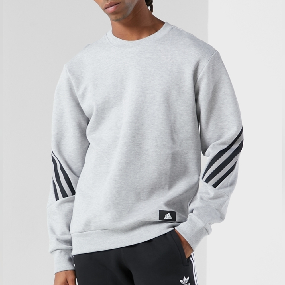 FREE 💌 Adidas Men's Future Icons 3-Stripes Grey Sweatshirt
